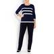 LUISA VIOLA NAVY AND WHITE STRIPE SWEATER