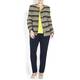 LUISA VIOLA gold button striped JACKET