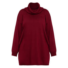 Luisa Viola Polo Neck Knitted Tunic - Plus Size Collection