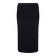 LUISA VIOLA BLACK RIB KNIT LUREX SKIRT 