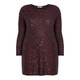 LUISA VIOLA KNITTED SEQUIN TUNIC BORDEAUX