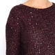 LUISA VIOLA KNITTED SEQUIN TUNIC BORDEAUX