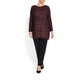 LUISA VIOLA KNITTED SEQUIN TUNIC BORDEAUX