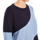 Luisa Viola Colour Block Sweater Navy and Blue