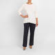 Luisa Viola Polka Dot Trousers Navy