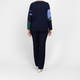 Luisa Viola Curve Intarsia Knitted Tunic Navy 