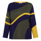 Luisa Viola Curve Intarsia Knitted Tunic Purple