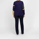 Luisa Viola Curve Intarsia Knitted Tunic Purple