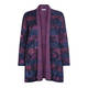 LUISA VIOLA FUCHSIA INTARSIA CARDIGAN