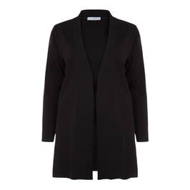 LUISA VIOLA PUNTO MILANO LONG JACKET BLACK - Plus Size Collection