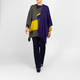 Luisa Viola Curve Intarsia Knitted Tunic Purple