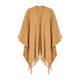 Luisa Viola Fringed Poncho Camel