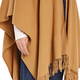 Luisa Viola Fringed Poncho Camel