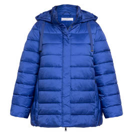 Luisa Viola Hooded Puffer Jacket Bluette - Plus Size Collection