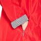 LUISA VIOLA red RAINCOAT with striped lining