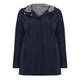 LUISA VIOLA NAVY RAINCOAT STRIPED HOOD