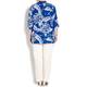 LUISA VIOLA royal blue leaf print SHIRT