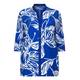 LUISA VIOLA royal blue leaf print SHIRT