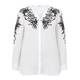 LUISA VIOLA SHIRT WITH EMBROIDERED YOKE AND SLEEVE