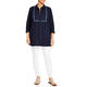 Luisa Viola Flax Linen Shirt Navy