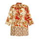 Luisa Viola Batik Look Print Shirt Red 