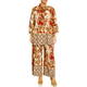 Luisa Viola Batik-Look Trousers Red