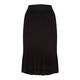 BEIGE DIPPED HEM BLACK COTTON SKIRT 