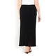 LUISA VIOLA ELASTICATED WAIST BLACK MIDI SKIRT