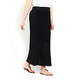LUISA VIOLA ELASTICATED WAIST BLACK MIDI SKIRT
