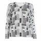 LUISA VIOLA MONOCHROME PRINT SWEATER