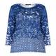 LUISA VIOLA royal blue print SWEATER