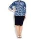 LUISA VIOLA royal blue print SWEATER