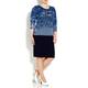 LUISA VIOLA royal blue print SWEATER