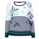 Luisa Viola floral and stripe motif sweater