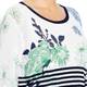 Luisa Viola floral and stripe motif sweater