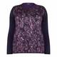 LUISA VIOLA navy textured front SWEATER