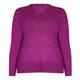 LUISA VIOLA pink v-neck SWEATER