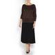 LUISA VIOLA COPPER LUREX SWEATER WITH DOLMAN SLEEVES