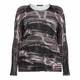 LUISA VIOLA PINK ABSTRACT HORIZONTAL STRIPE SWEATER