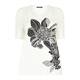 LUISA VIOLA embellished flower print  T-SHIRT