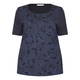 LUISA VIOLA NAVY T-SHIRT BOTANICAL CUT-OUT FRONT