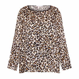 Luisa Viola Leopard Print Tunic - Plus Size Collection