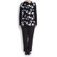 LUISA VIOLA MONOCHROME ABSTRACT PRINT CREPE TOP WITH CONTRAST SLEEVE