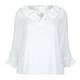 LOUISA VIOLA FRILL NECK TOP WITH BELL CUFF