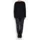 LUISA VIOLA CROC TEXTURE BLACK JERSEY TOP