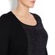 LUISA VIOLA CROC TEXTURE BLACK JERSEY TOP