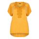 LUISA VIOLA mustard TOP with crochet detail