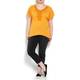 LUISA VIOLA mustard TOP with crochet detail