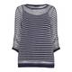 LUISA VIOLA net knit striped TOP