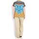 LUISA VIOLA indian floral print TOP